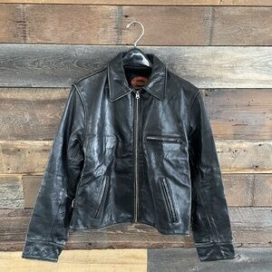 Mens vintage US sheepskin leather jacket